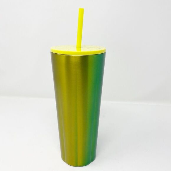STARBUCKS LIME SPECKLE STAINLESS STEEL COLD CUP VENTI NWT - Picture 13 of 16